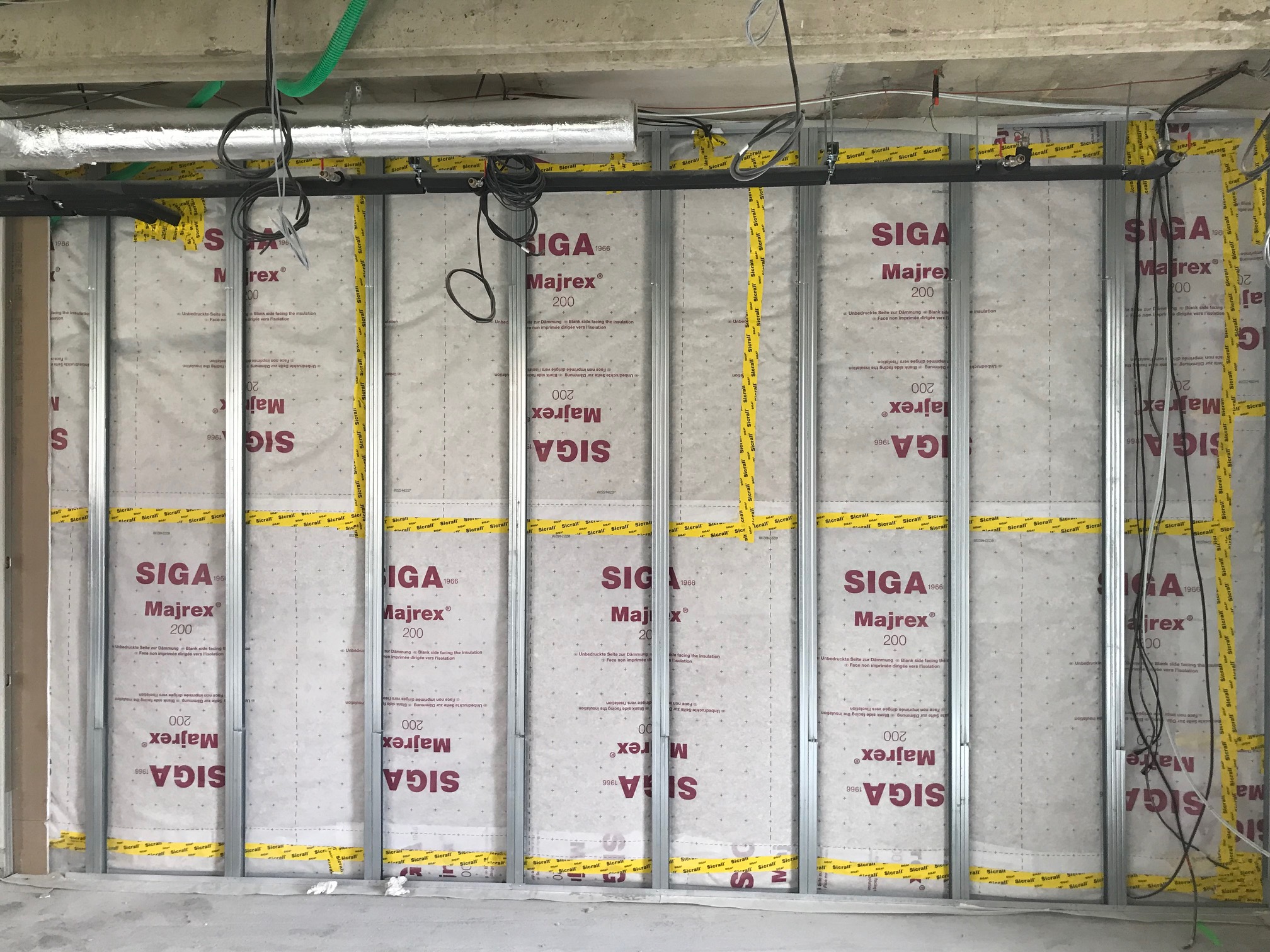 doublages membrane et ferraillage